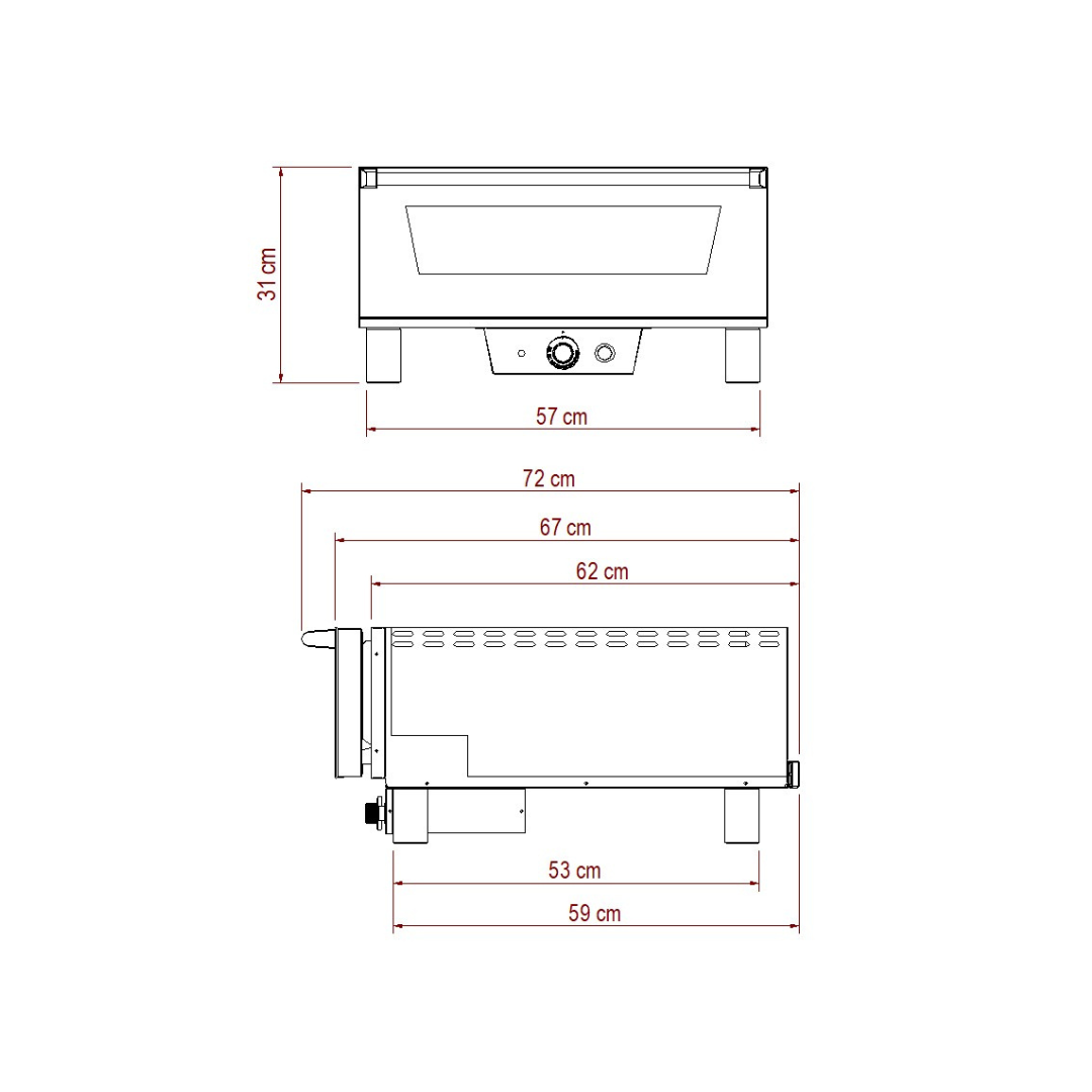 Horno para pizza familiares N5 Effeovens Effeuno