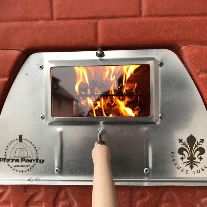 Puerta con cristal (solo horno de leña)