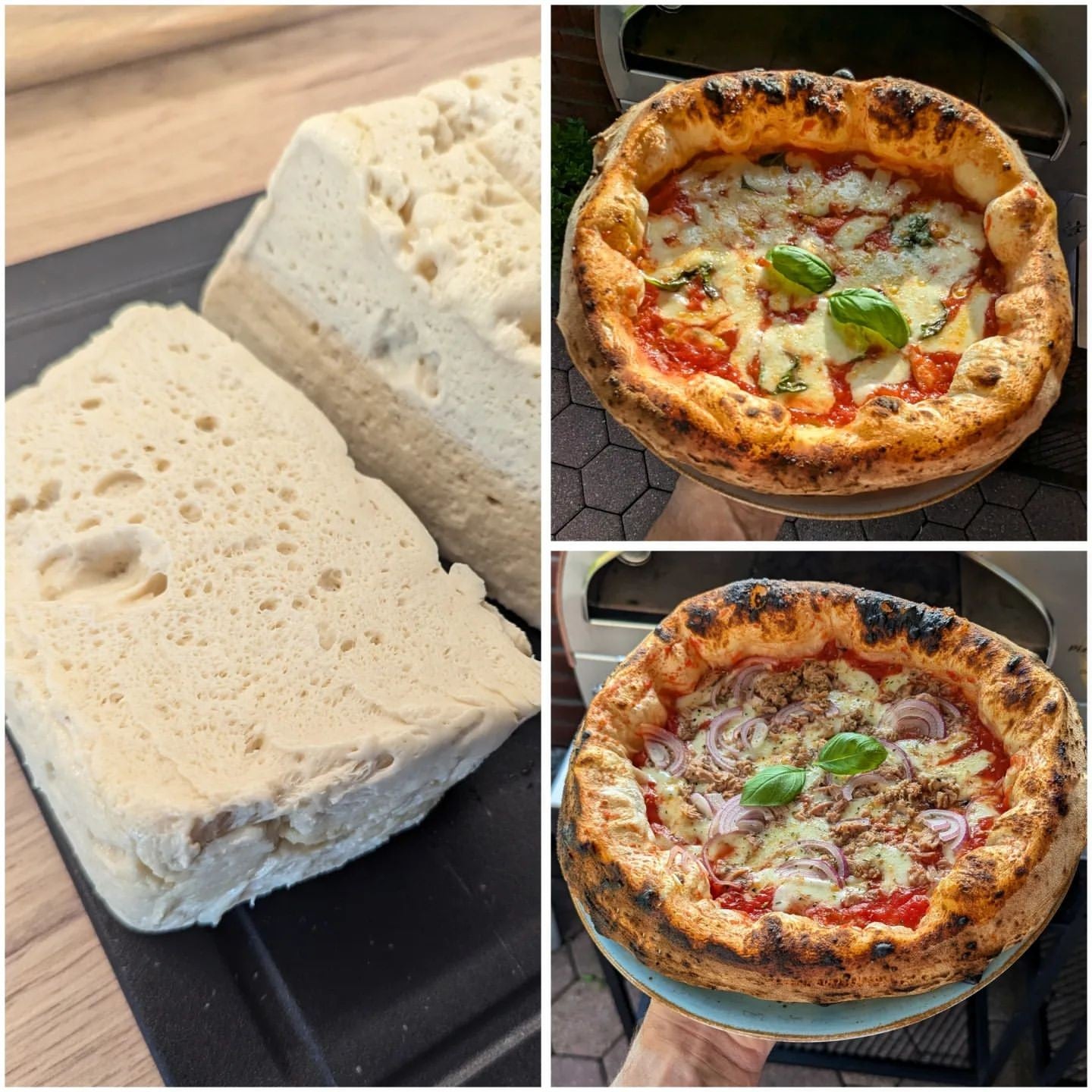 Horno de gas exterior Emozione grande para 2 pizzas "PLATA CLARA" 40x70 cm