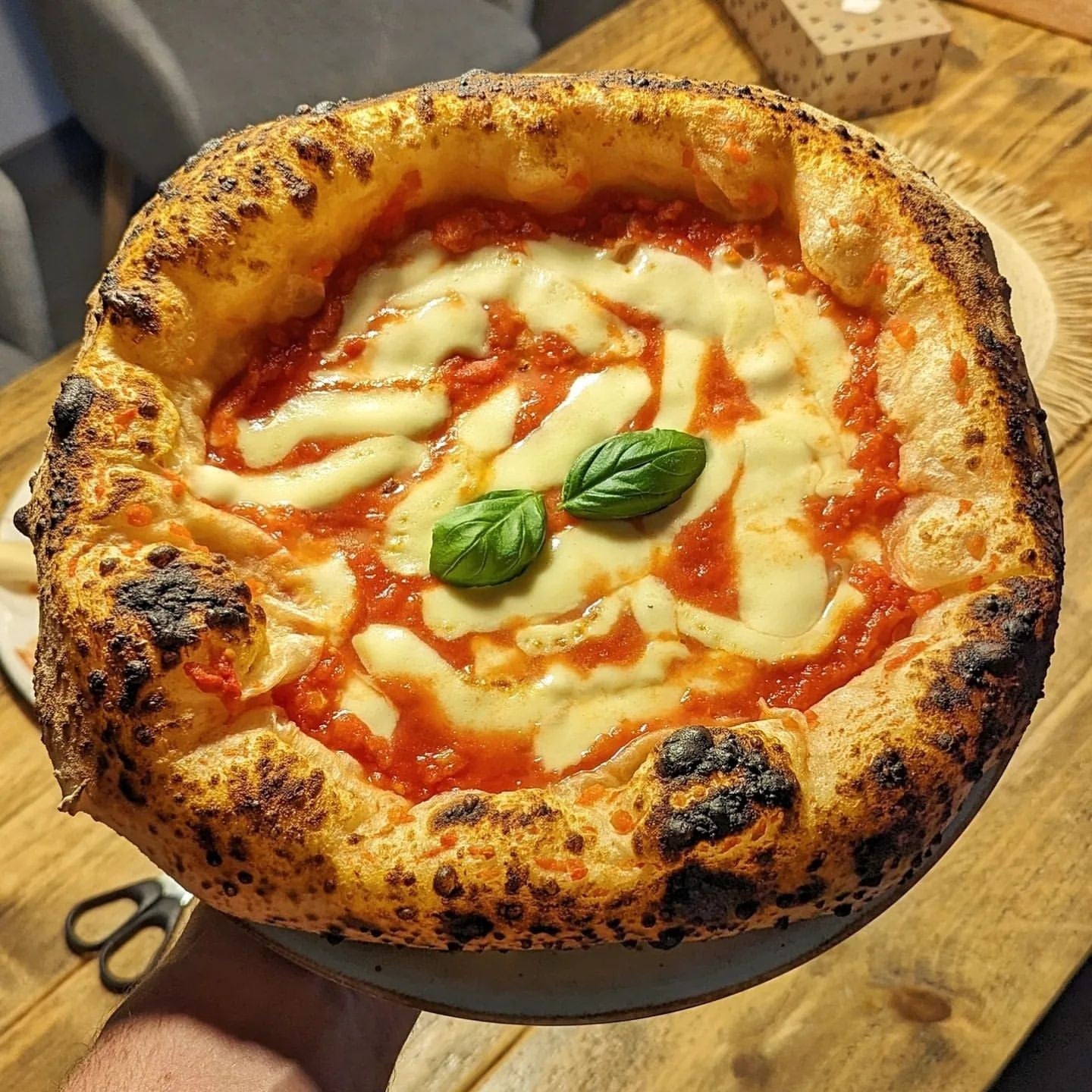 Horno de gas exterior Emozione grande para 2 pizzas "PLATA CLARA" 40x70 cm