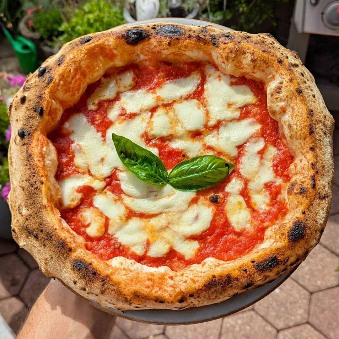Horno de gas exterior Emozione grande para 2 pizzas "PLATA CLARA" 40x70 cm