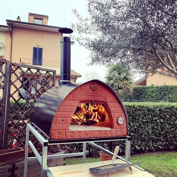 Horno de leña grande Pizzone "NEGRO" para 4 pizzas