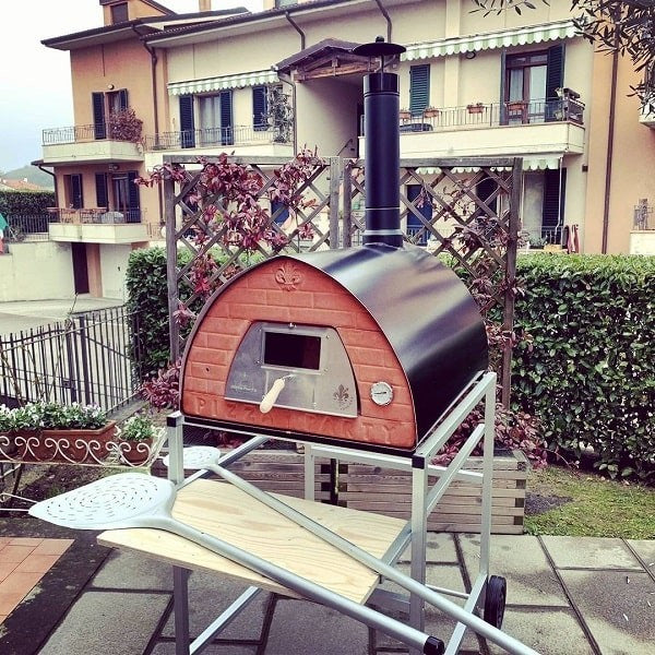 Horno de leña grande Pizzone "NEGRO" para 4 pizzas