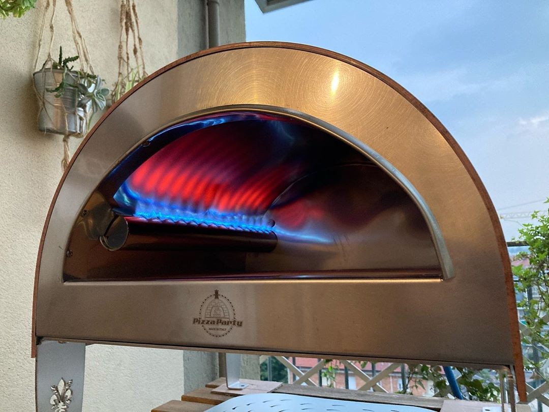 Horno de pizza de gas Ardore para exterior "PLATA" 40x40cm