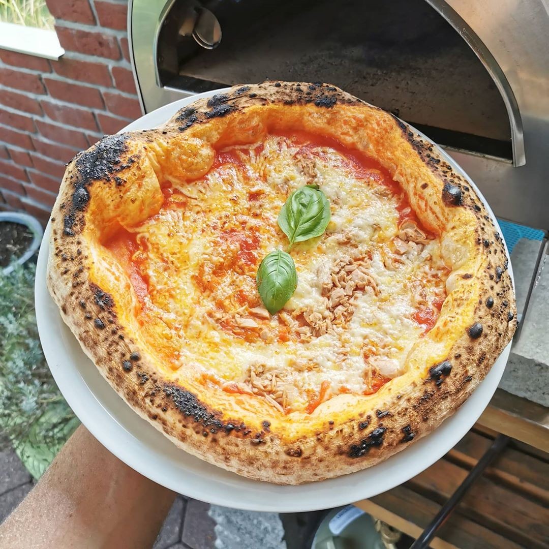 Horno de pizza de gas Ardore para exterior "PLATA" 40x40cm