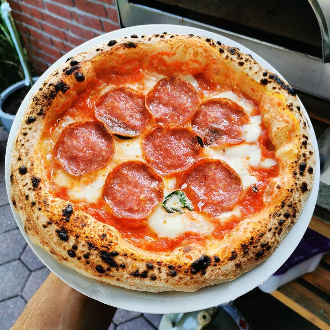 Horno de pizza de gas Ardore para exterior "PLATA" 40x40cm