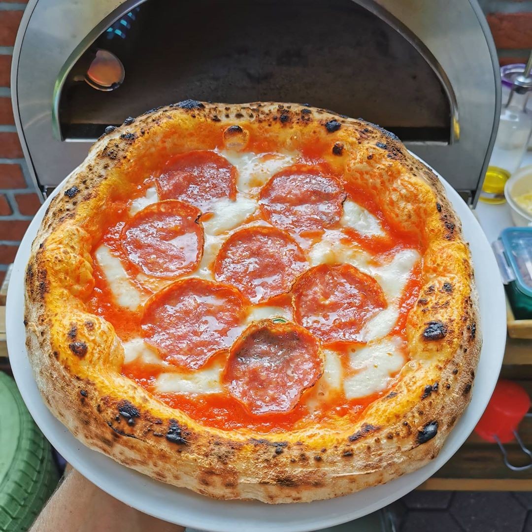 Horno de pizza de gas Ardore para exterior "PLATA" 40x40cm