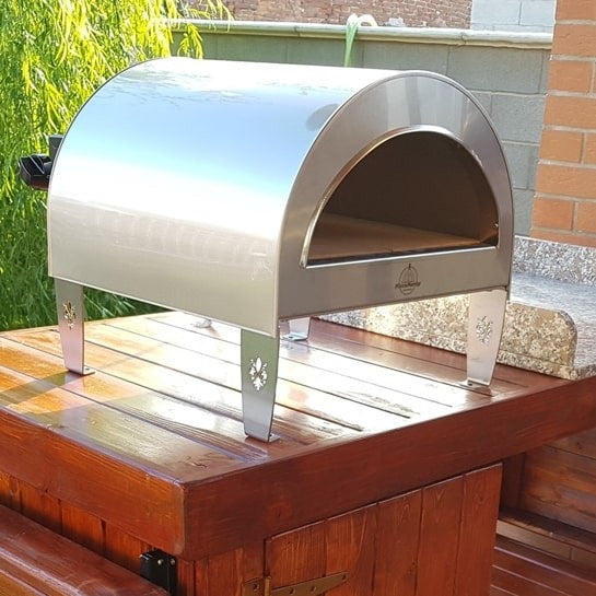 Horno de pizza de gas Ardore para exterior "PLATA" 40x40cm