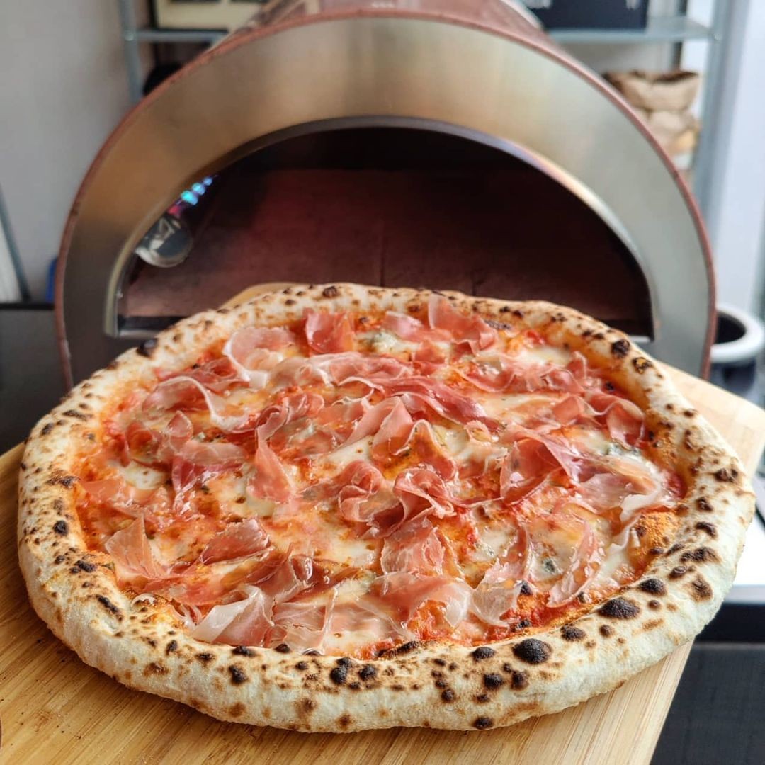 Horno de pizza de gas Ardore para exterior "PLATA" 40x40cm