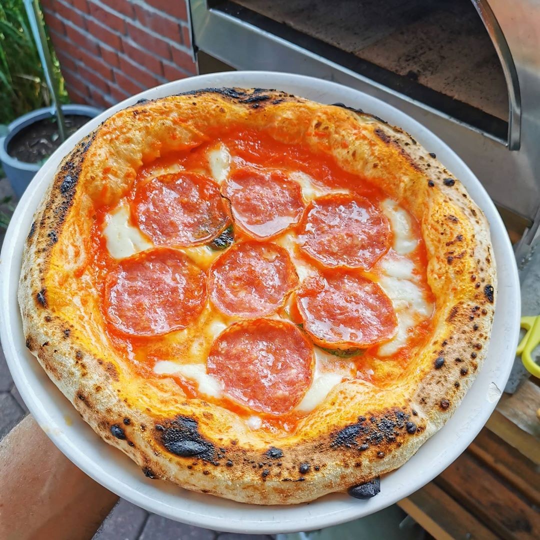 Horno de pizza de gas Ardore para exterior "PLATA" 40x40cm