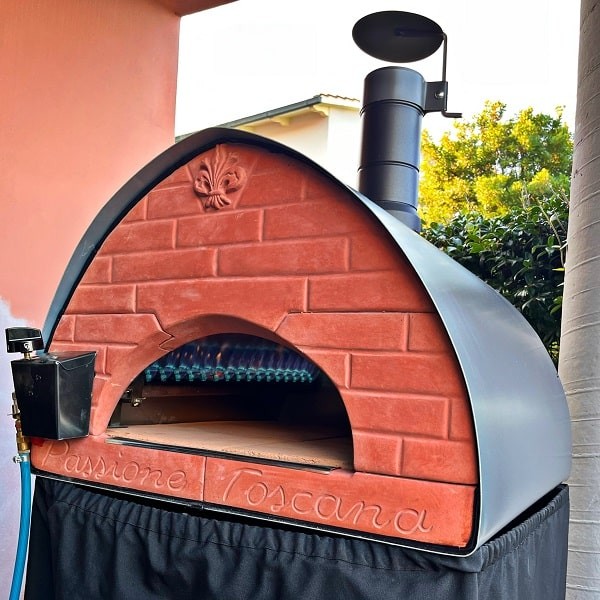 Horno de pizza exterior gas y leña Bollore 60x60cm híbrido