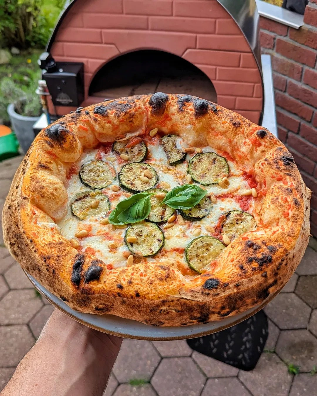 Horno de pizza exterior gas y leña Bollore 60x60cm híbrido