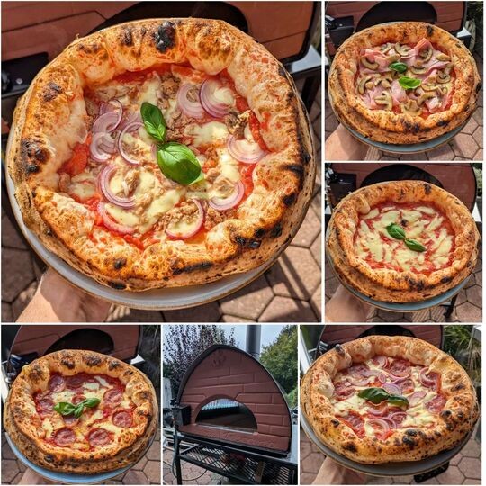 Horno de pizza exterior gas y leña Bollore 60x60cm híbrido