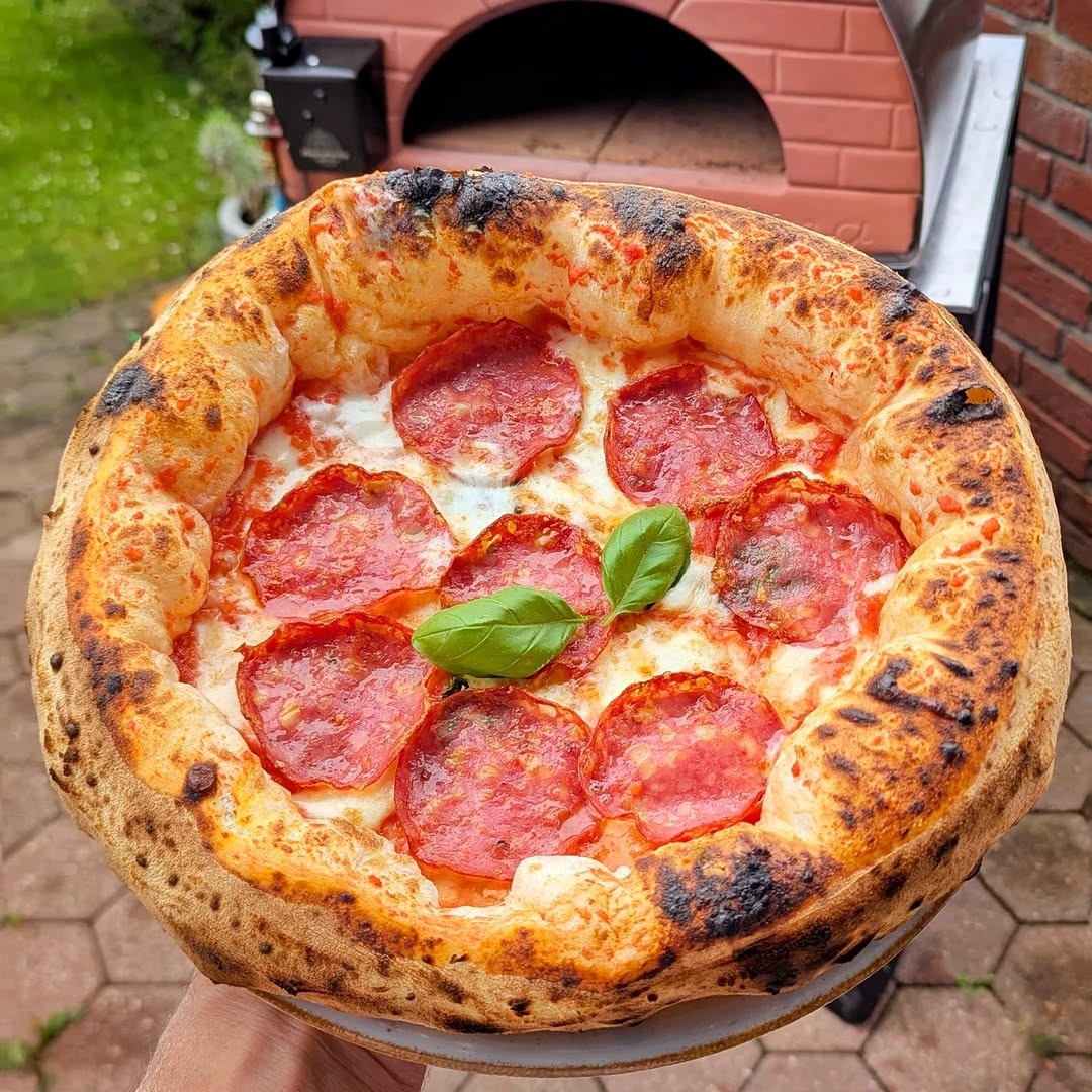Horno de pizza exterior gas y leña Bollore 60x60cm híbrido