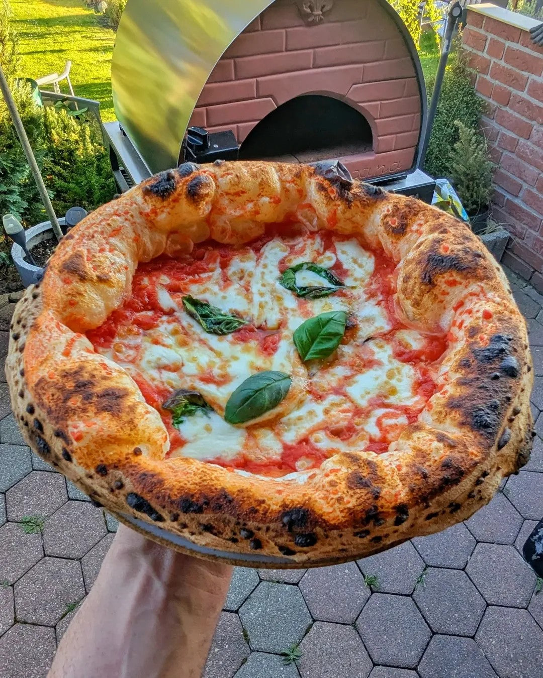 Horno de pizza exterior gas y leña Bollore 60x60cm híbrido