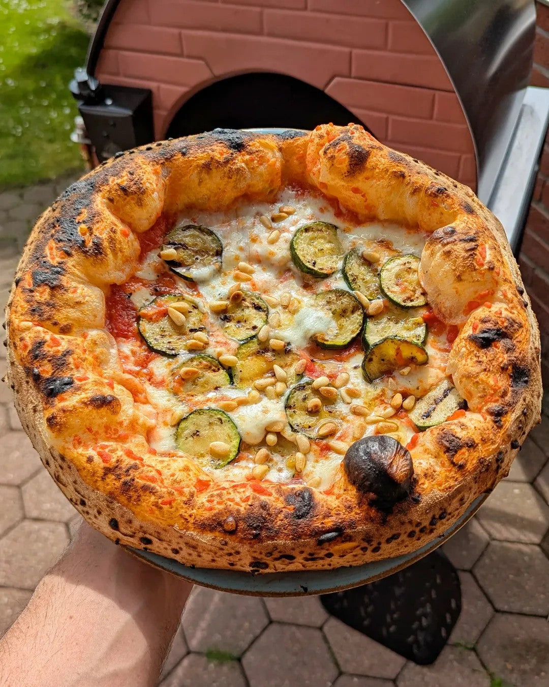 Horno de pizza exterior gas y leña Bollore 60x60cm híbrido