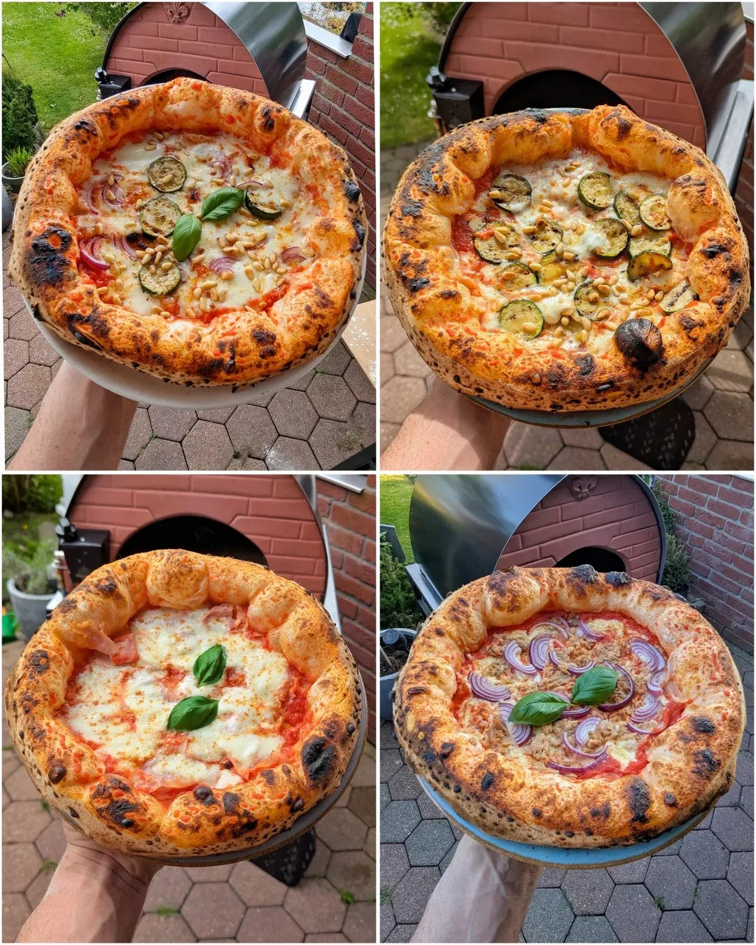 Horno de pizza exterior gas y leña Bollore 60x60cm híbrido