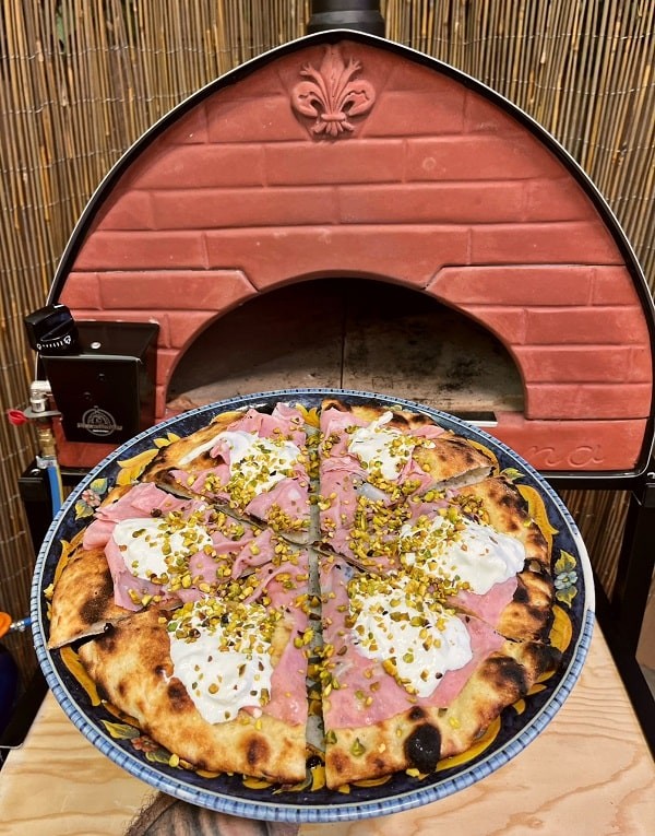 Horno de pizza exterior gas y leña Bollore 60x60cm híbrido
