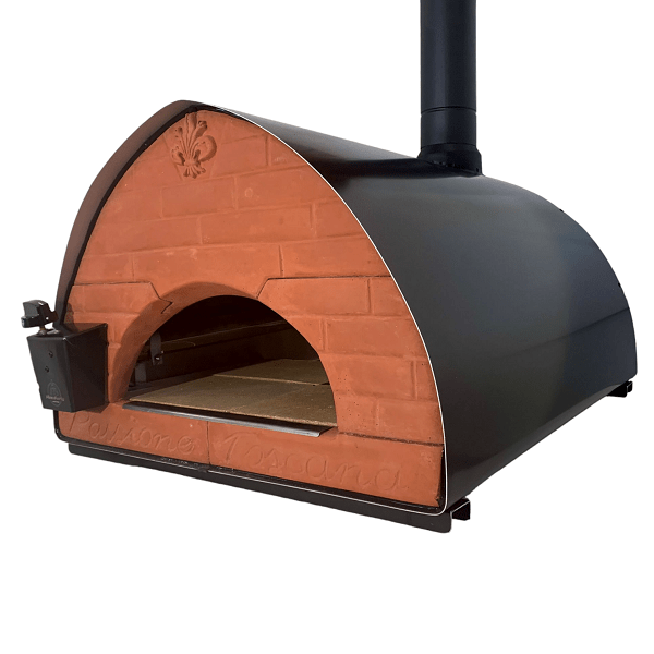 Horno de pizza exterior de gas y leña Passione "NEGRO" 80x60cm
