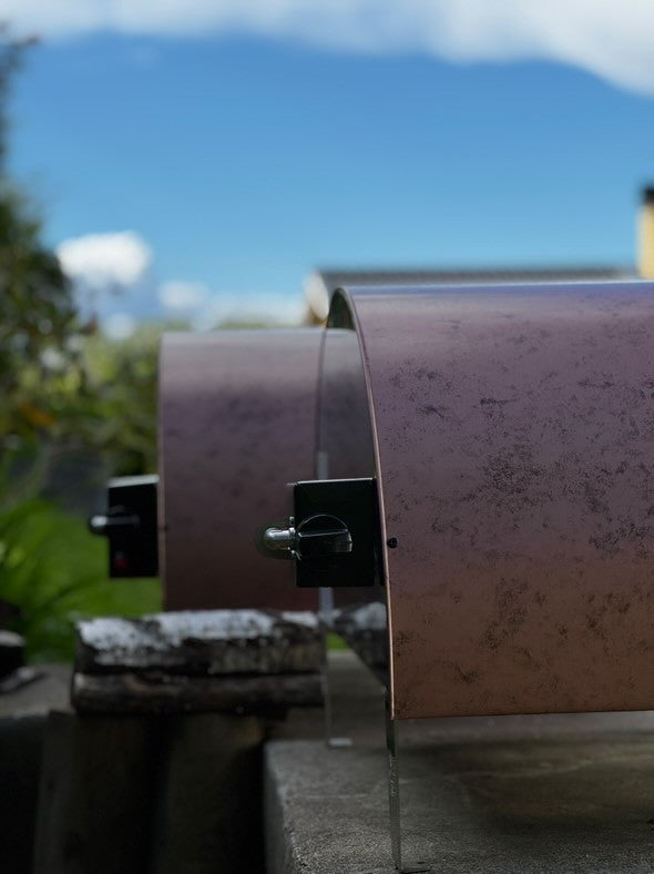 ISPIRAZIONE Horno de gas exterior "cobre antiguo" de 60x70cm + Funda