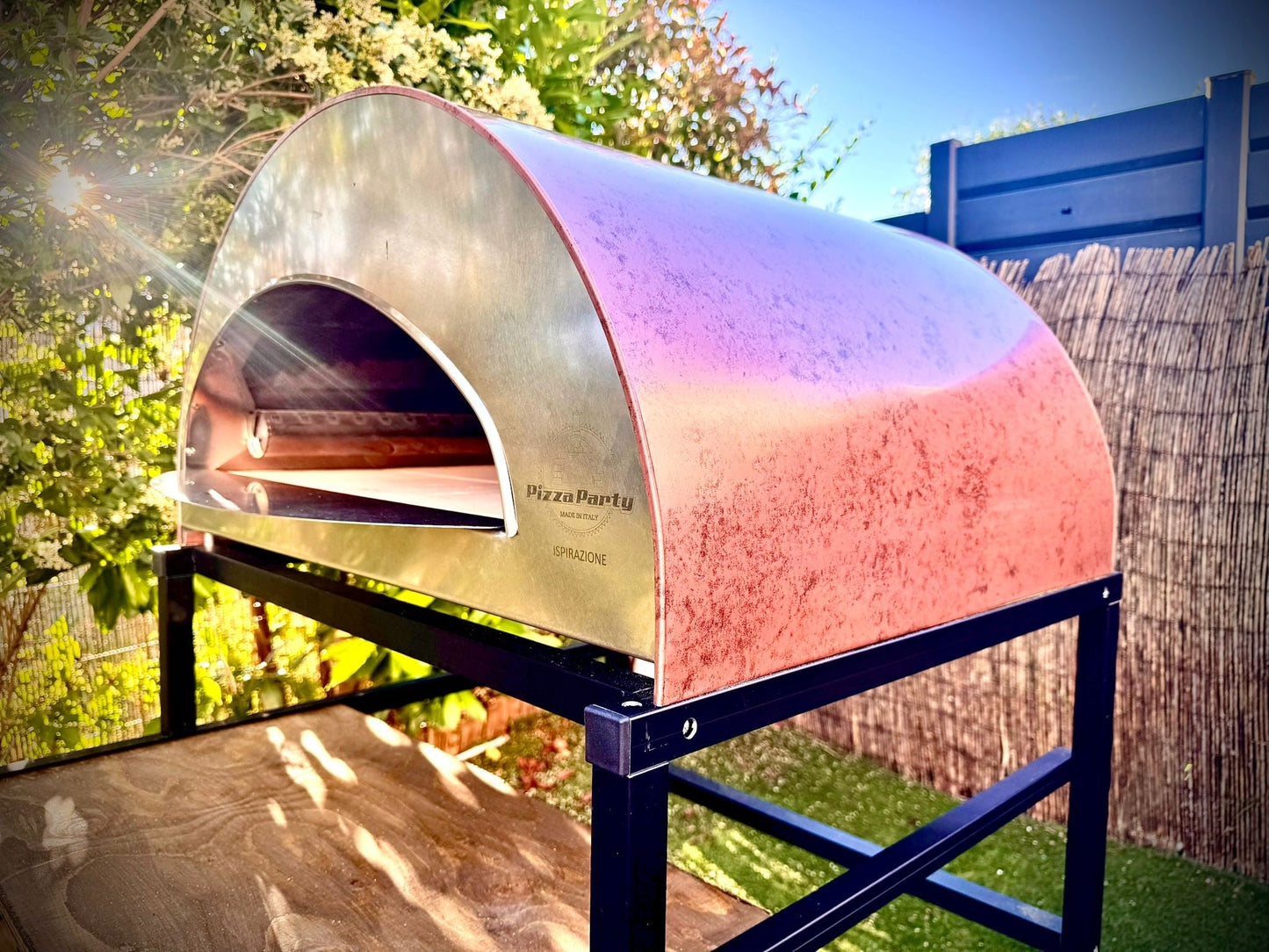 ISPIRAZIONE Horno de gas exterior "cobre antiguo" de 60x70cm + Funda