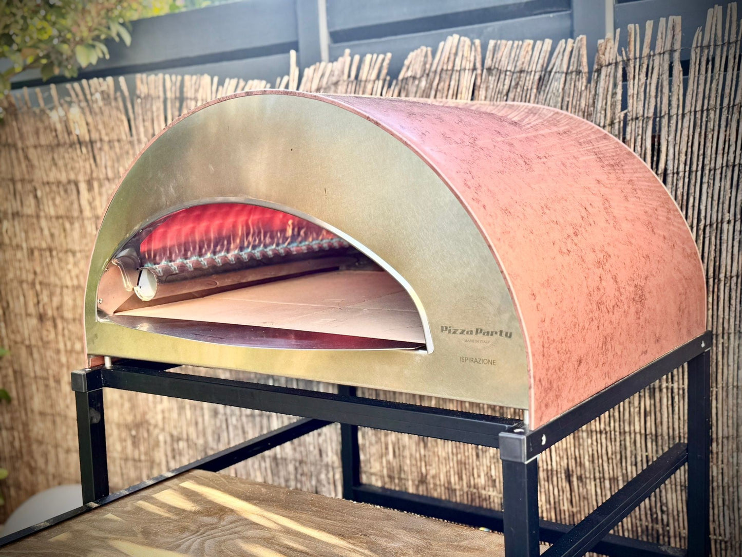 ISPIRAZIONE Horno de gas exterior "cobre antiguo" de 60x70cm + Funda