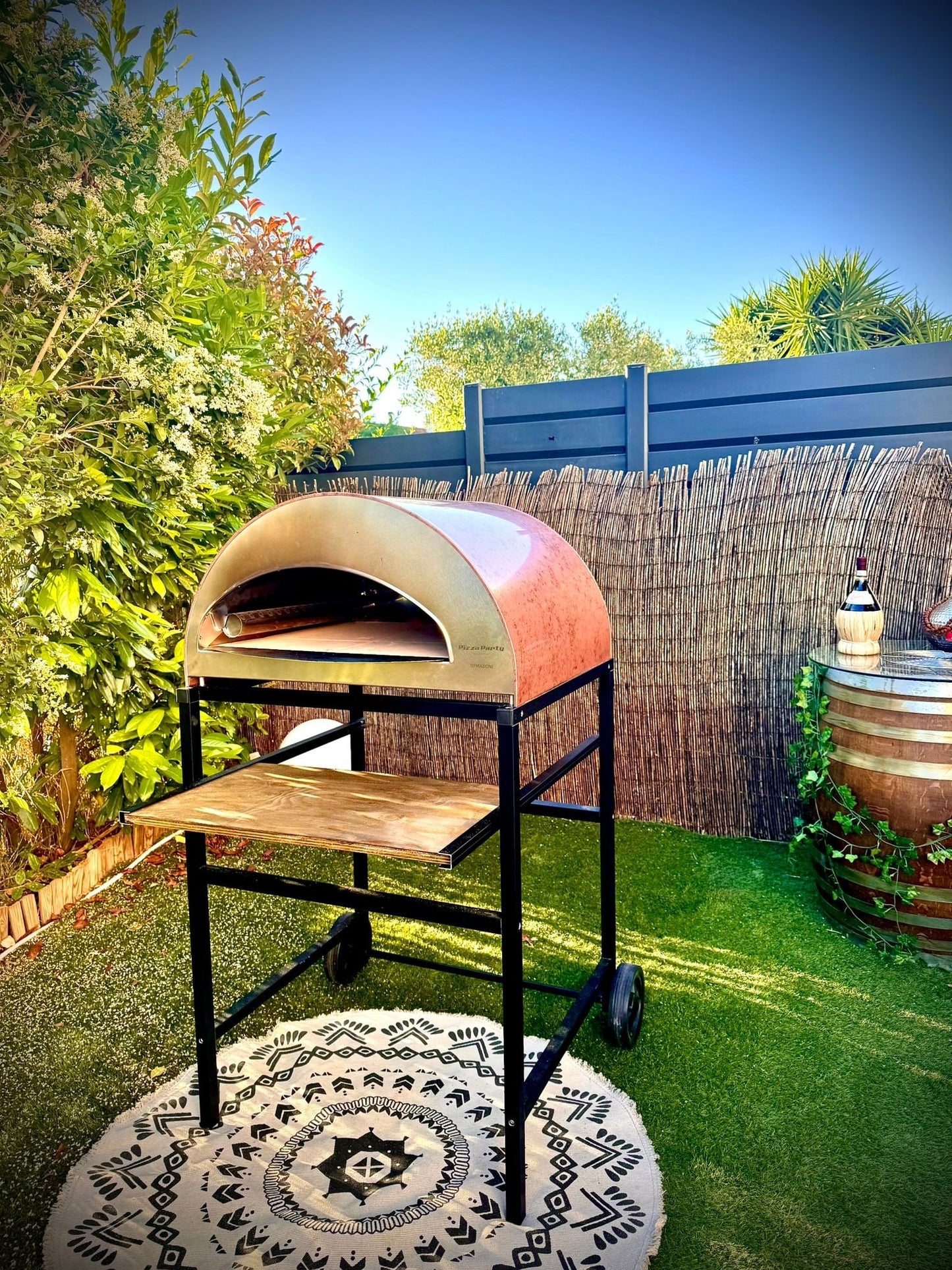ISPIRAZIONE Horno de gas exterior "cobre antiguo" de 60x70cm + Funda