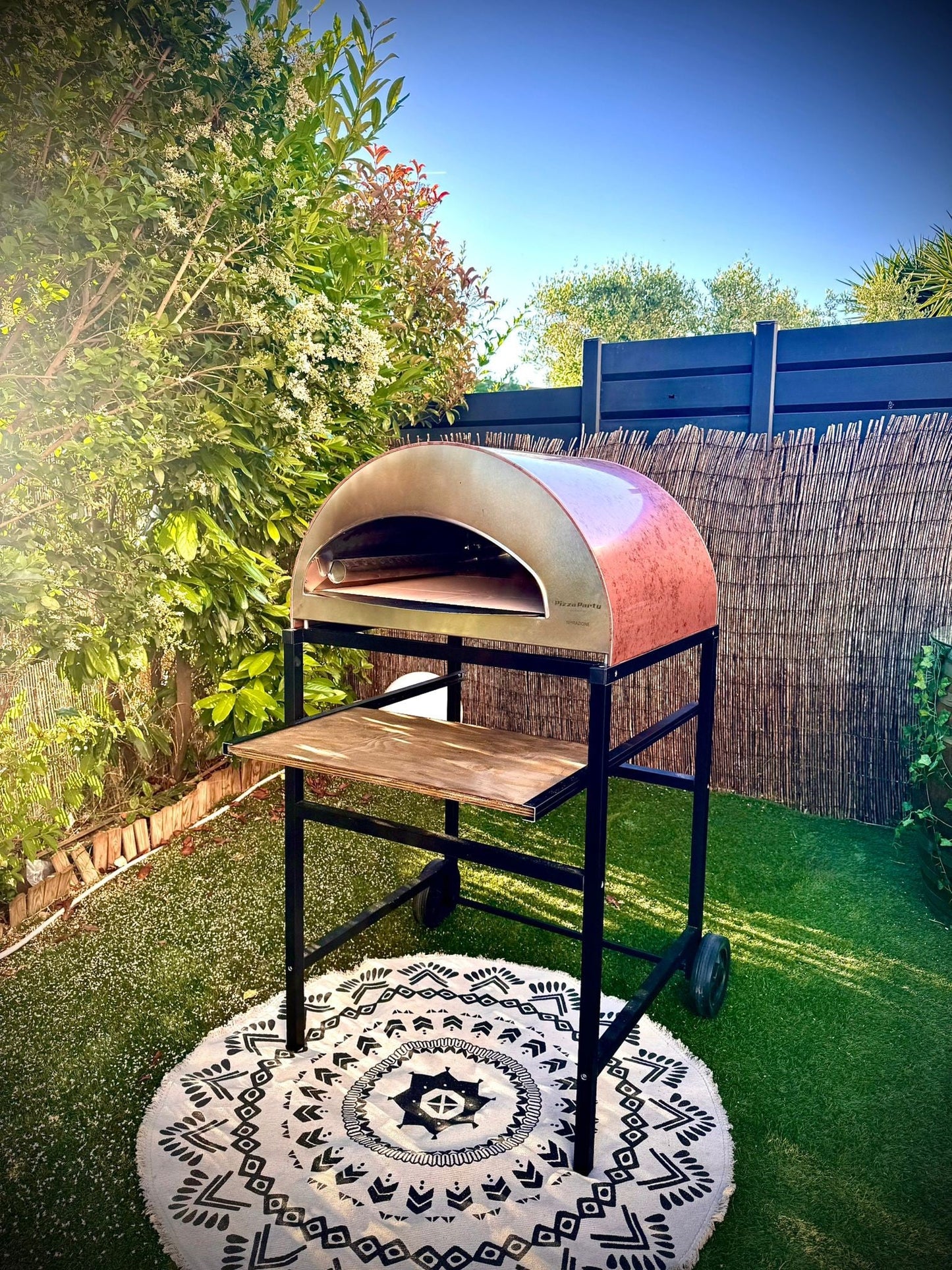 ISPIRAZIONE Horno de gas exterior "cobre antiguo" de 60x70cm + Funda