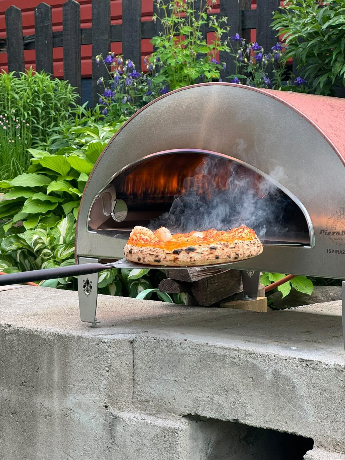 ISPIRAZIONE Horno de gas exterior "cobre antiguo" de 60x70cm + Funda