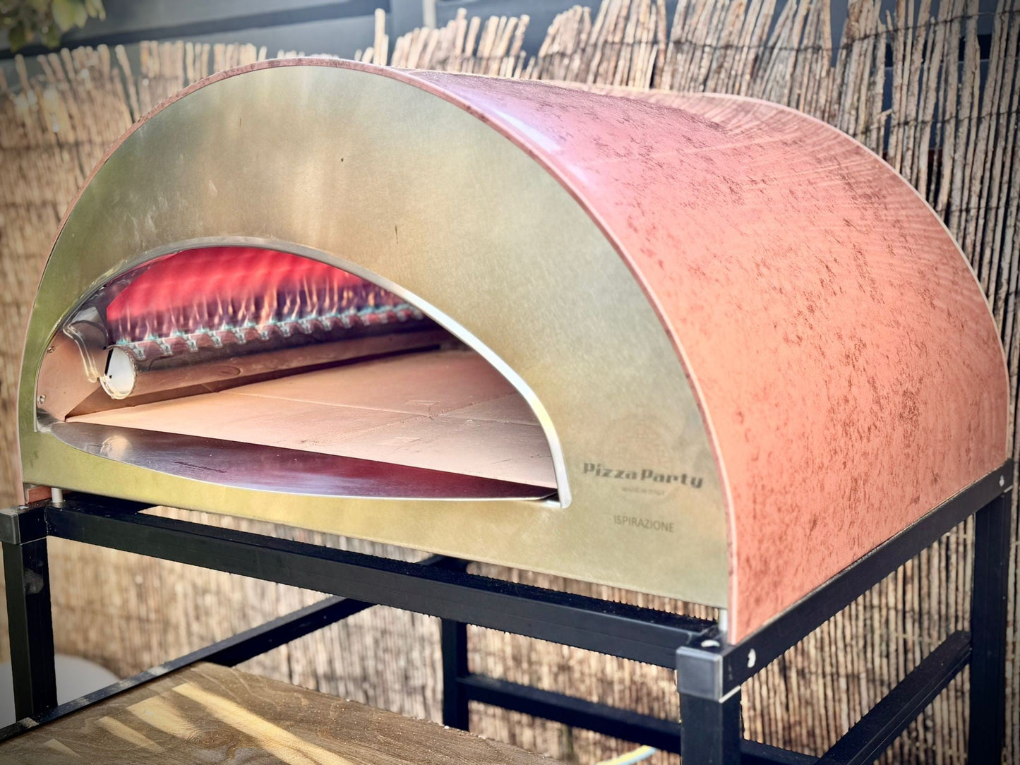 ISPIRAZIONE Horno de gas exterior "cobre antiguo" de 60x70cm + Funda