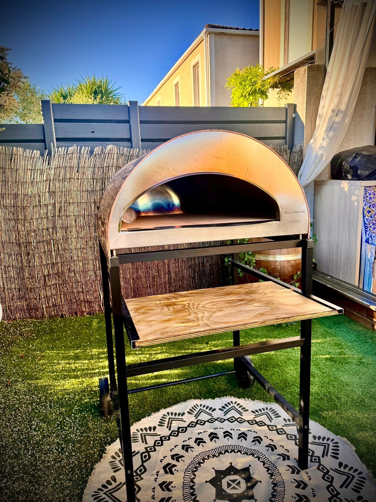 ISPIRAZIONE Horno de gas exterior "cobre antiguo" de 60x70cm + Funda