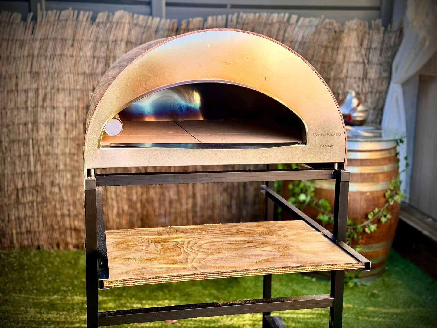 ISPIRAZIONE Horno de gas exterior "cobre antiguo" de 60x70cm + Funda
