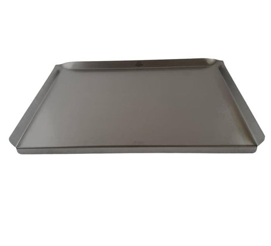Tabla de amasar de acero inoxidable con borde lateral (60 x 44 cm)