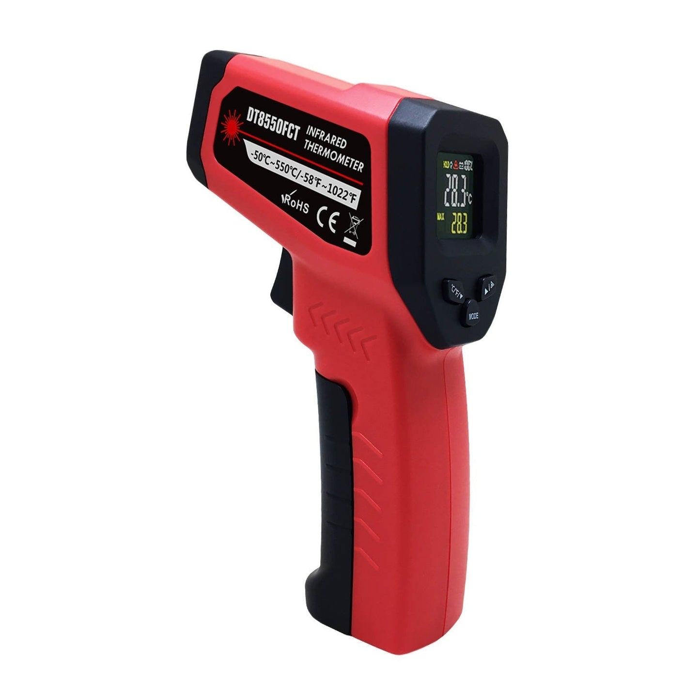 Termómetro infrarrojo con batería (T máx 550°C 1022°F)
